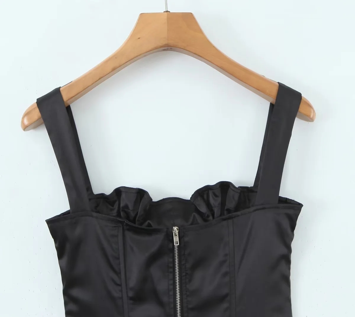 Fashion Black Chest Tie Belted Suspenders,Tank Tops & Camis
