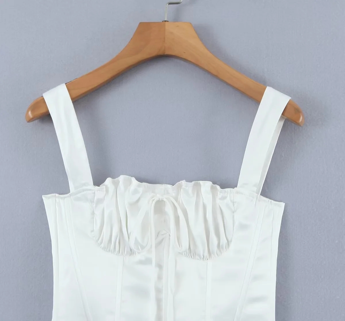 Fashion White Chest Tie Belted Suspenders,Tank Tops & Camis