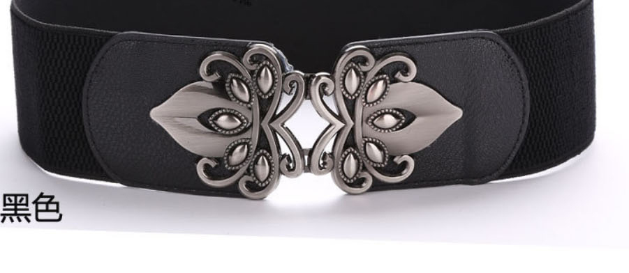 Fashion Black 95cm Metal Buckle Wide Belt,Wide belts