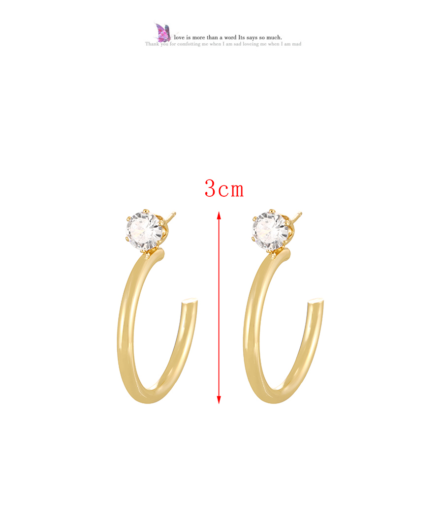 Fashion Golden 3 Copper Openwork Chain Earrings,Earrings