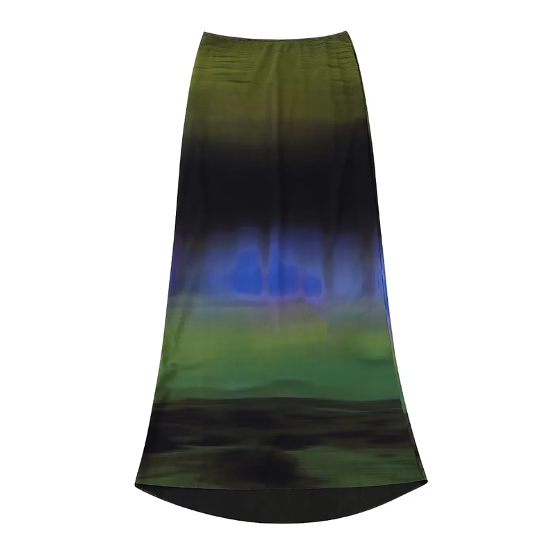 Fashion Color Printed Tulle Skirt,Skirts
