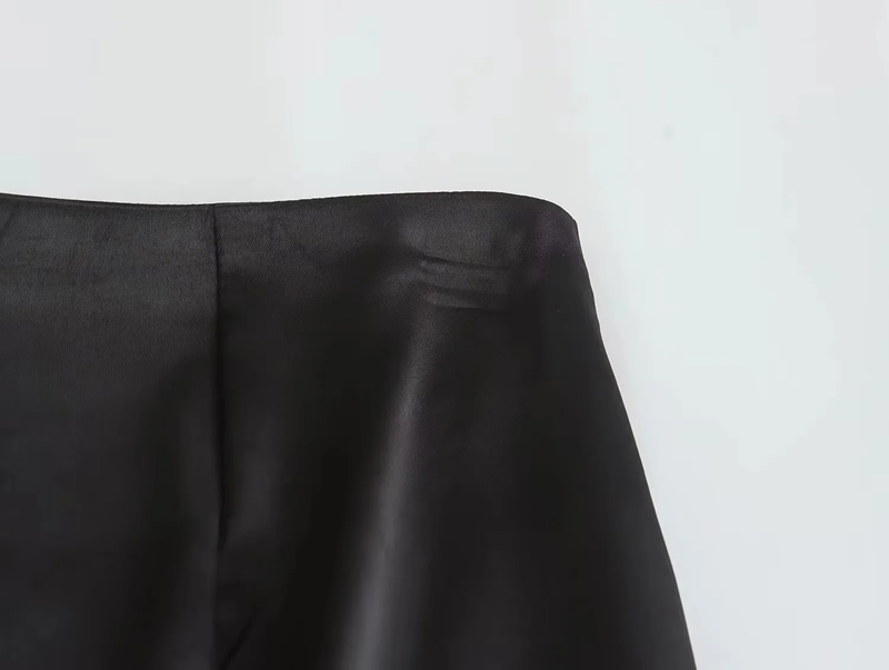 Fashion Black Polyester Pleated Irregular Hem Skirt,Skirts
