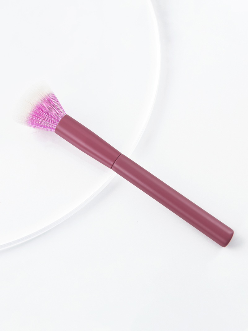 Fashion Purple Single Makeup Purple Wooden Handle Blush Makeup Brush,Beauty tools