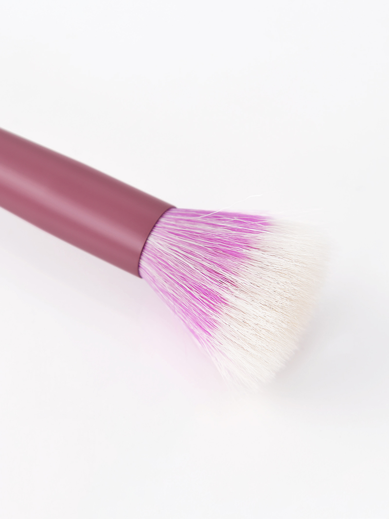 Fashion Purple Single Makeup Purple Wooden Handle Blush Makeup Brush,Beauty tools