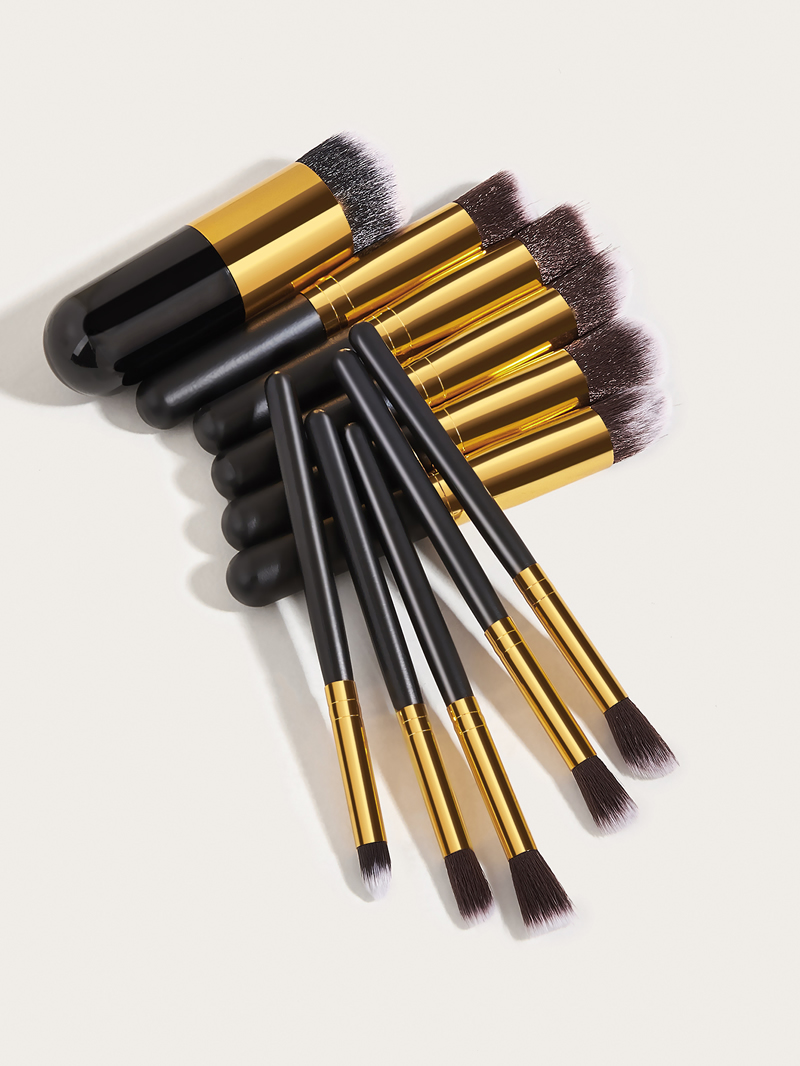 Fashion Black 11 Pcs Black Makeup Brush Set,Beauty tools