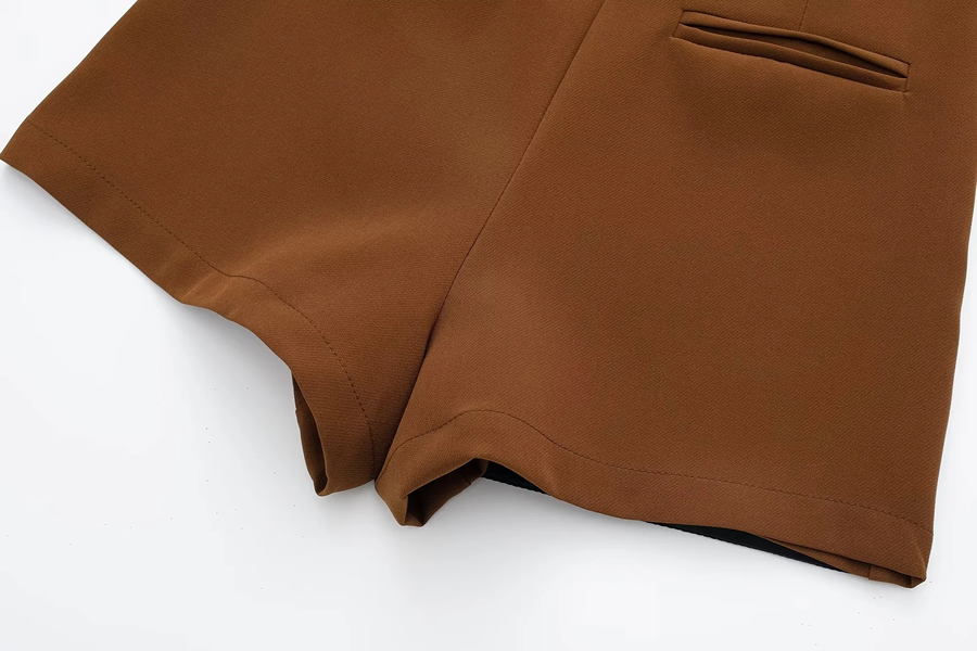 Fashion Brown Solid Color Irregular Culottes,Shorts