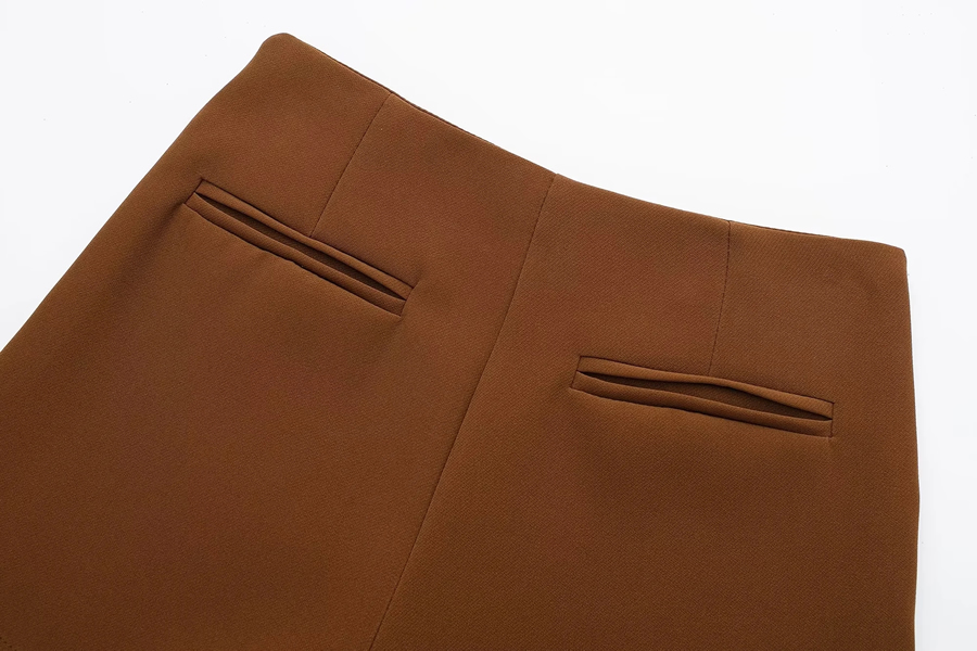 Fashion Brown Solid Color Irregular Culottes,Shorts