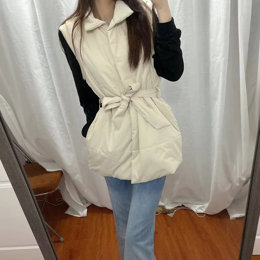 Fashion Green Cotton Solid Tie Stand Collar Sleeveless Vest,Coat-Jacket