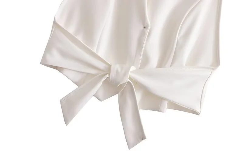 Fashion White Polyester Lapel Vest Jacket,Coat-Jacket