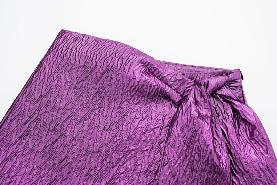 Fashion Purple Lace-up Shorts  Blended,Shorts