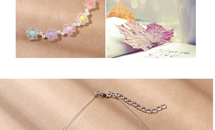 Fashion Silver Resin Plum Necklace,Pendants