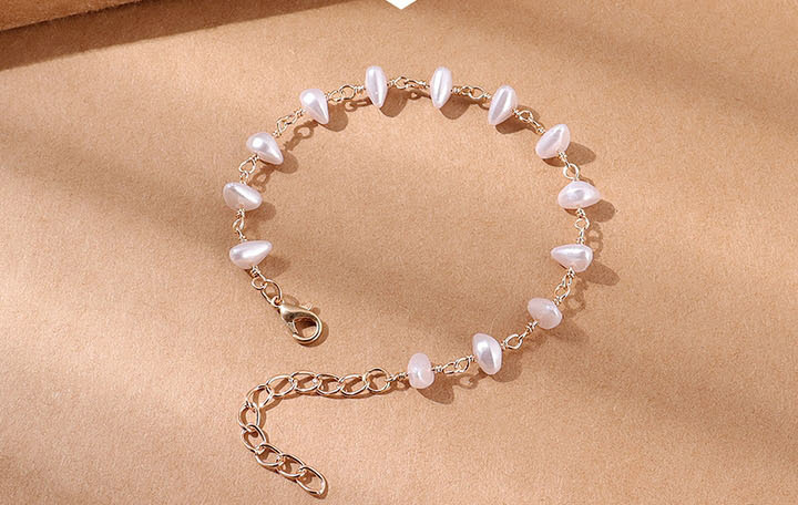 Fashion White Shaped Pearl Anklet,Fashion Anklets
