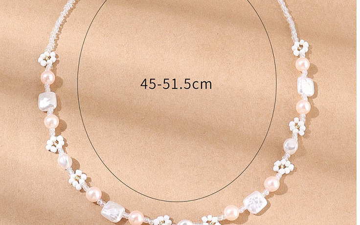 Fashion White Rice Beads Pearl Beaded Necklace,Beaded Necklaces