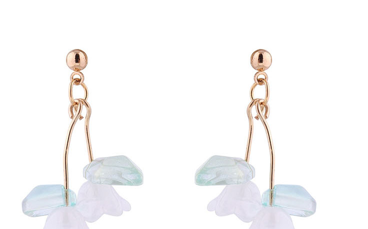Fashion Gold Resin Flower Stud Earrings,Stud Earrings