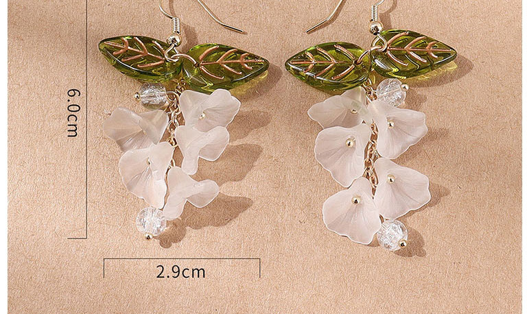 Fashion Silver Resin Geometric Flower Drop Earrings,Drop Earrings