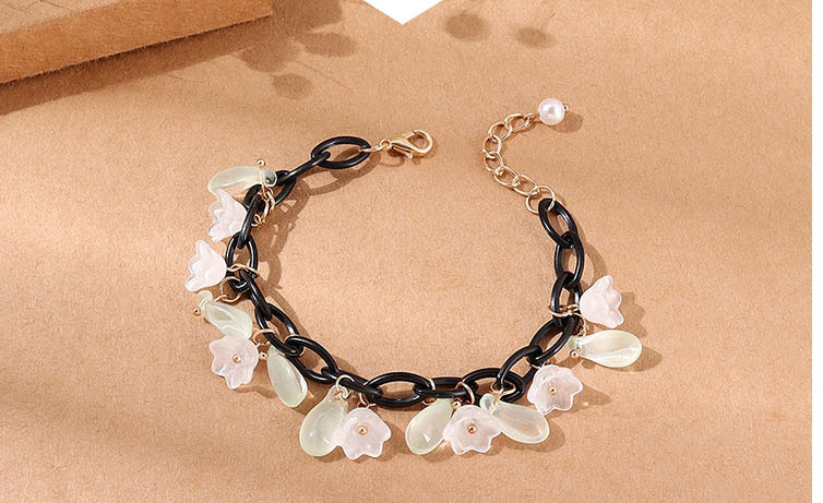 Fashion Black Resin Flower Bracelet,Fashion Bracelets