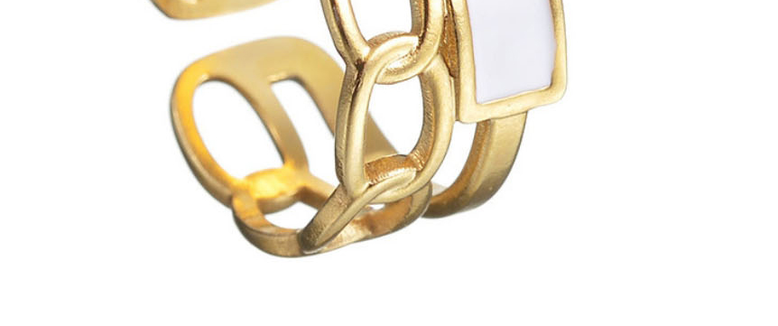 Fashion Gold Titanium Geometric Split Ring,Rings