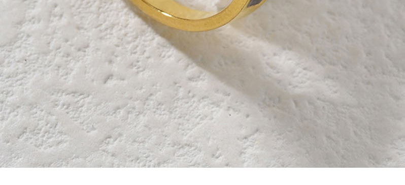 Fashion Gold Titanium Oil Drip Geometric Split Ring,Rings