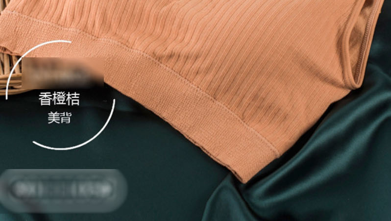 Fashion Orange Nylon Vertical Stripe V-neck Camisole Vest,Tank Tops & Camis