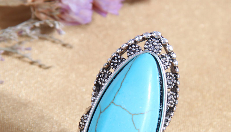 Fashion Blue Alloy Geometric Sapphire Ring,Fashion Rings
