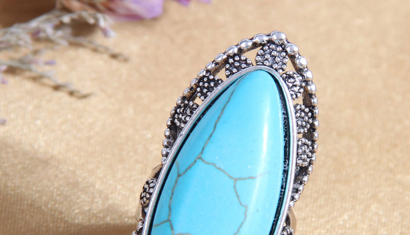 Fashion Blue Alloy Geometric Sapphire Ring,Fashion Rings