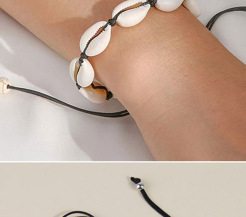 Fashion White Suit Ethnic Shell Knotted Necklace Bracelet Set,Jewelry Sets