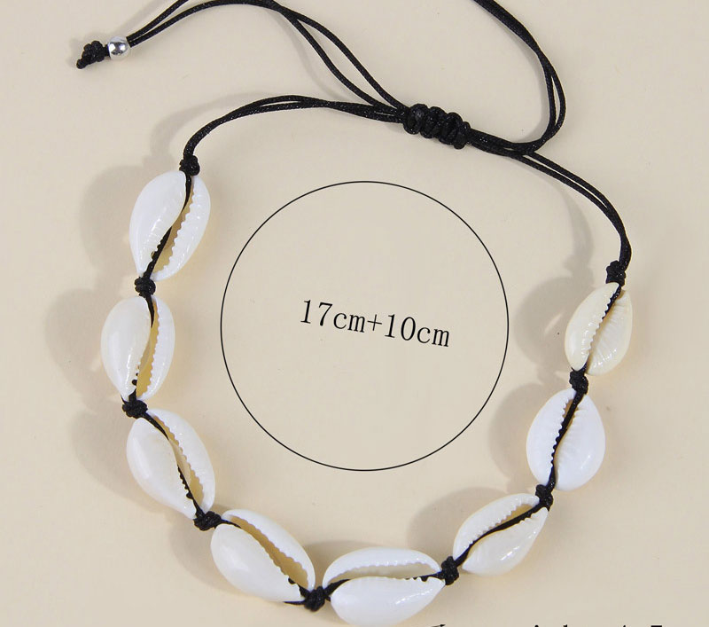 Fashion White Geometric Shell Knot Necklace,Pendants