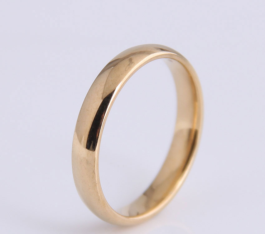 Fashion Gold Stainless Steel Smooth Ring,Rings