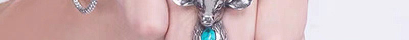 Fashion Silver Alloy Geometric Goat Necklace,Pendants