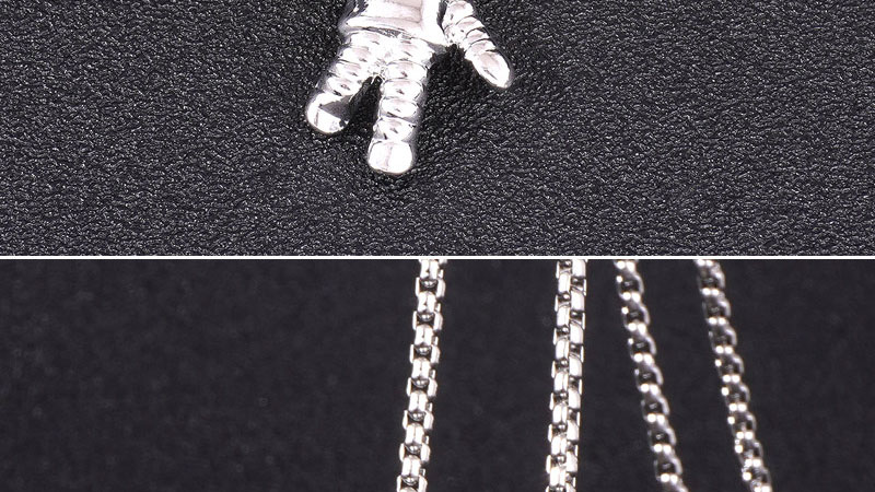 Fashion Silver Alloy Astronaut Necklace,Men