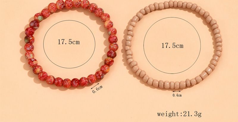 Fashion Color Round And Rice Beads Beaded Bracelet Set,Bracelets Set