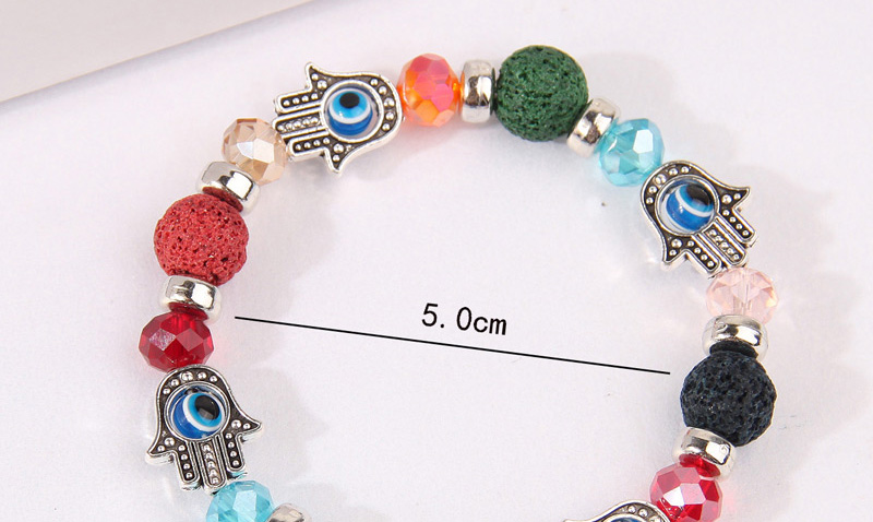 Fashion Color Alloy Crystal Eye Palm Beaded Bracelet,Fashion Bracelets