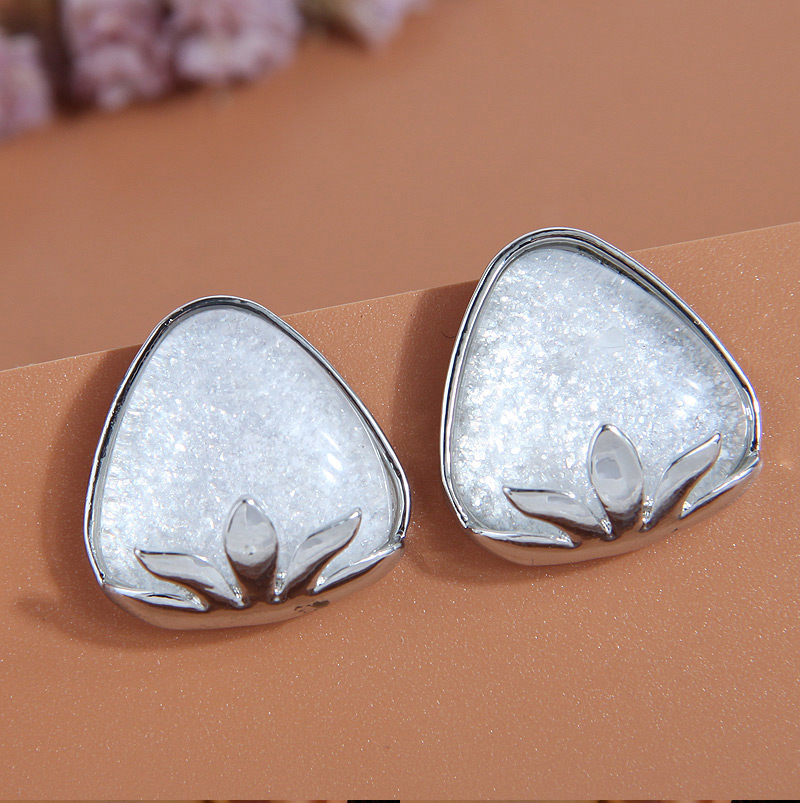 Fashion Drop Shape Metal Geometric Drop Stud Earrings,Stud Earrings