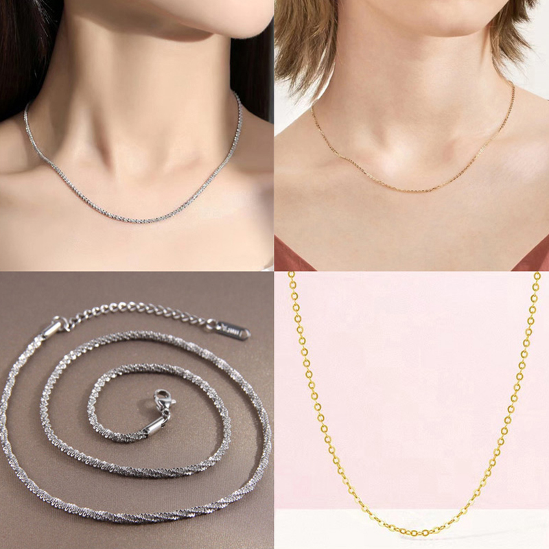 Fashion 1# Titanium Geometric Chain Necklace,Necklaces