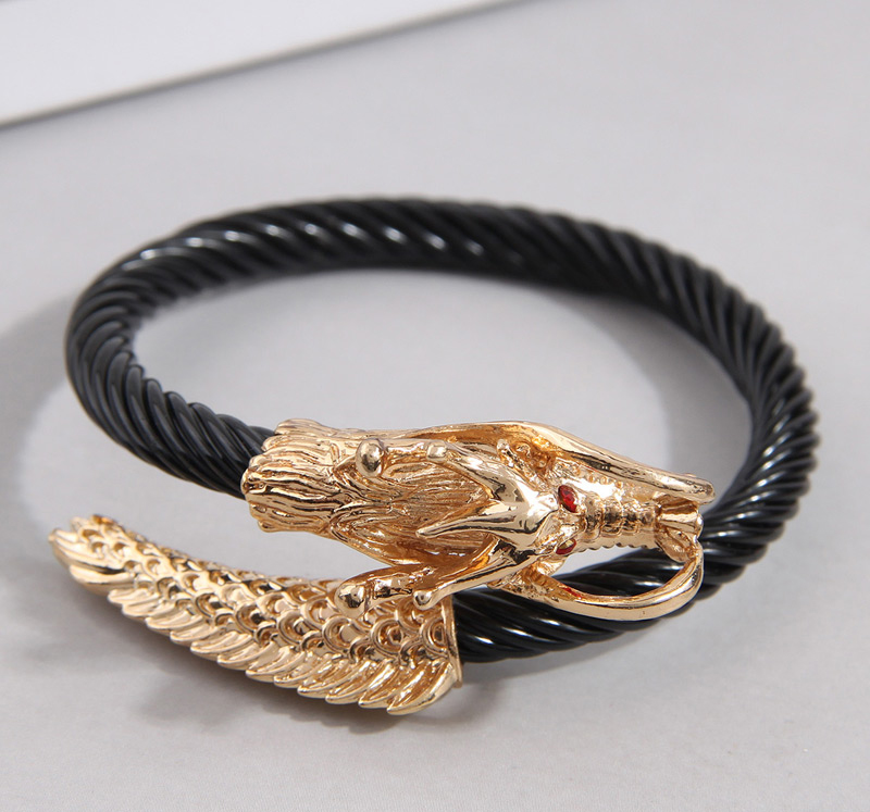 Fashion Gold Alloy Dragon Cable Men