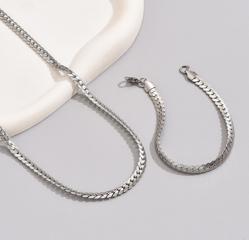 Fashion Necklace Stainless Steel Geometric Chain Men