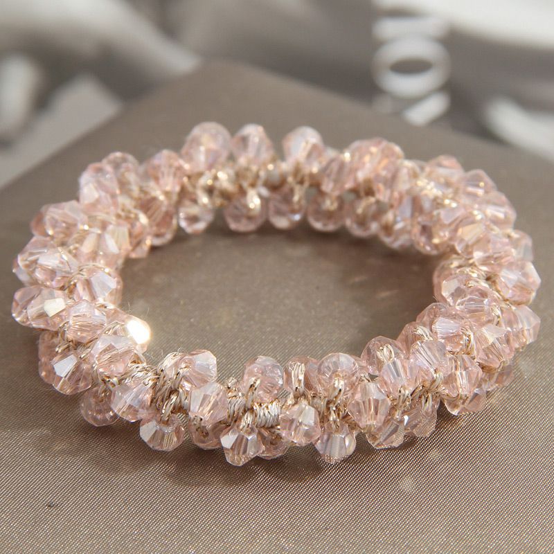 Fashion Pink Crystal Braided Bracelet,Crystal Bracelets