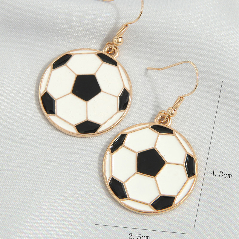 Fashion Gold Alloy Dripping Football Earrings,Drop Earrings