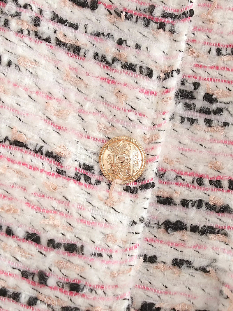Fashion Printing Polyester Slub Buttoned Jacket,Coat-Jacket
