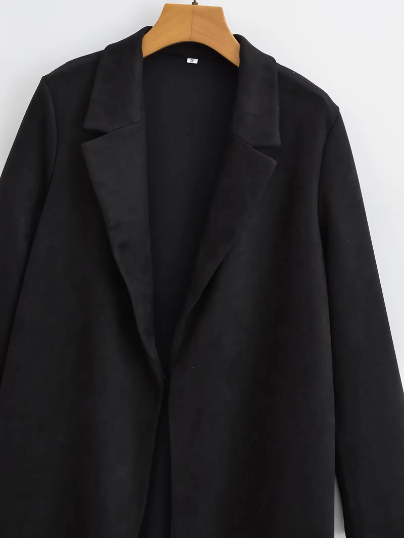 Fashion Off White Deerskin Lapel Coat,Coat-Jacket
