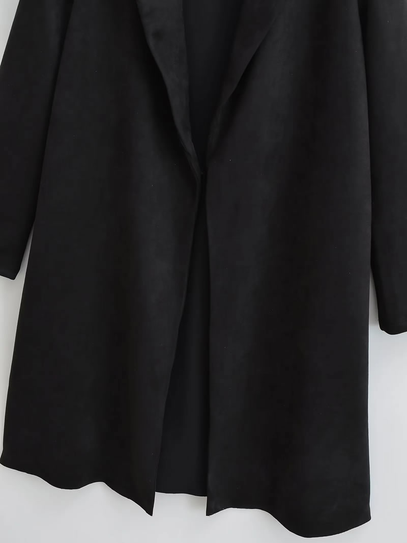 Fashion Grey Deerskin Lapel Coat,Coat-Jacket