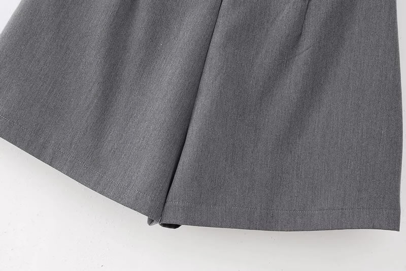 Fashion Grey Polyester Pleated Skirt,Skirts