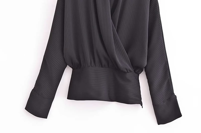 Fashion Black Woven Irregular Top,Other Tops