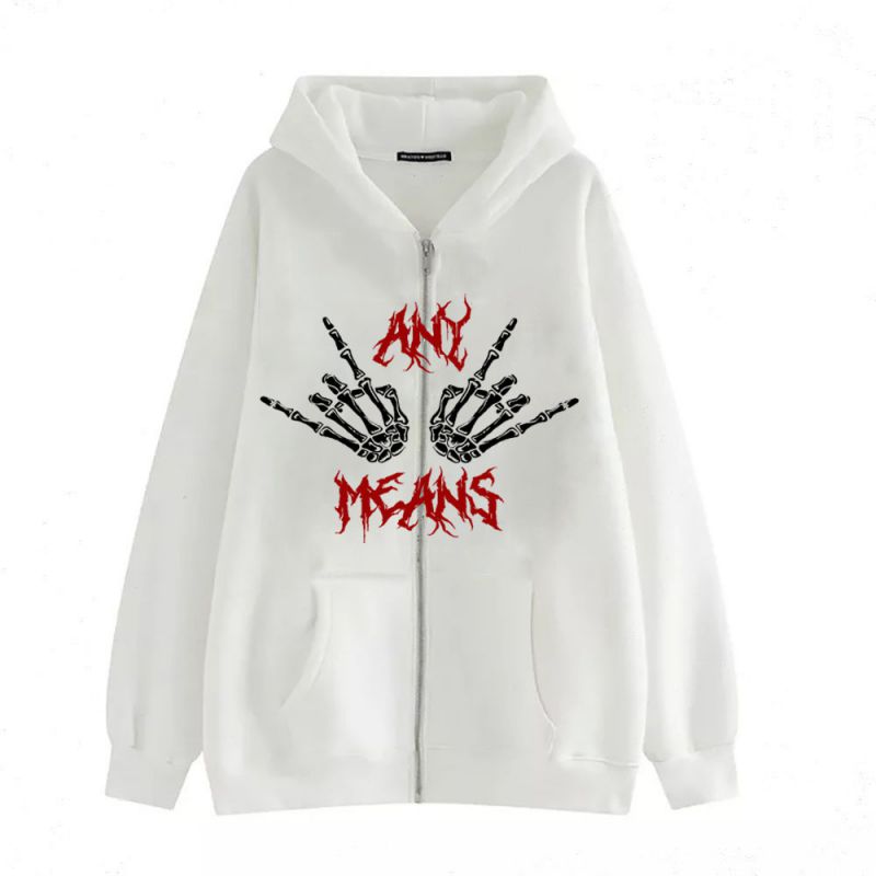 Fashion 9# Polyester Printed Zipper Hooded Sweatshirt Jacket,Coat-Jacket