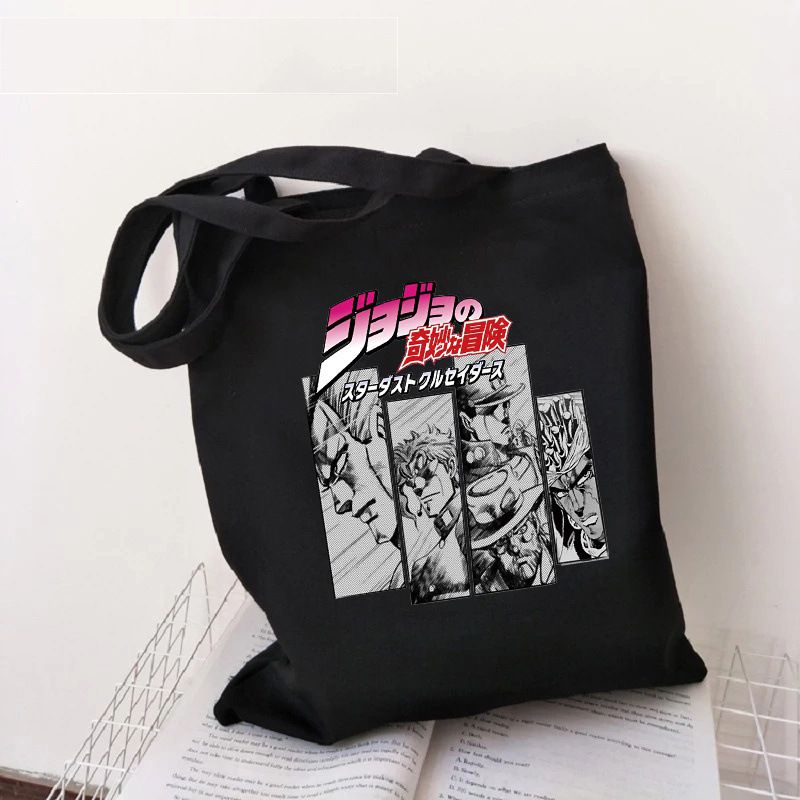 Fashion C Black Canvas Printed Anime Character Large Capacity Shoulder Bag,Messenger bags