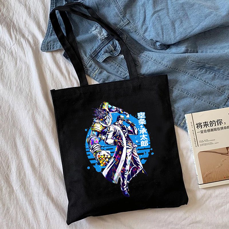 Fashion M Black Canvas Printed Anime Character Large Capacity Shoulder Bag,Messenger bags