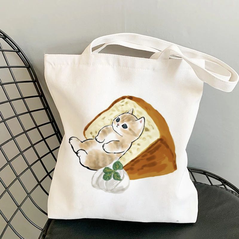 Fashion F Canvas Print Anime Cat Large Capacity Shoulder Bag,Messenger bags