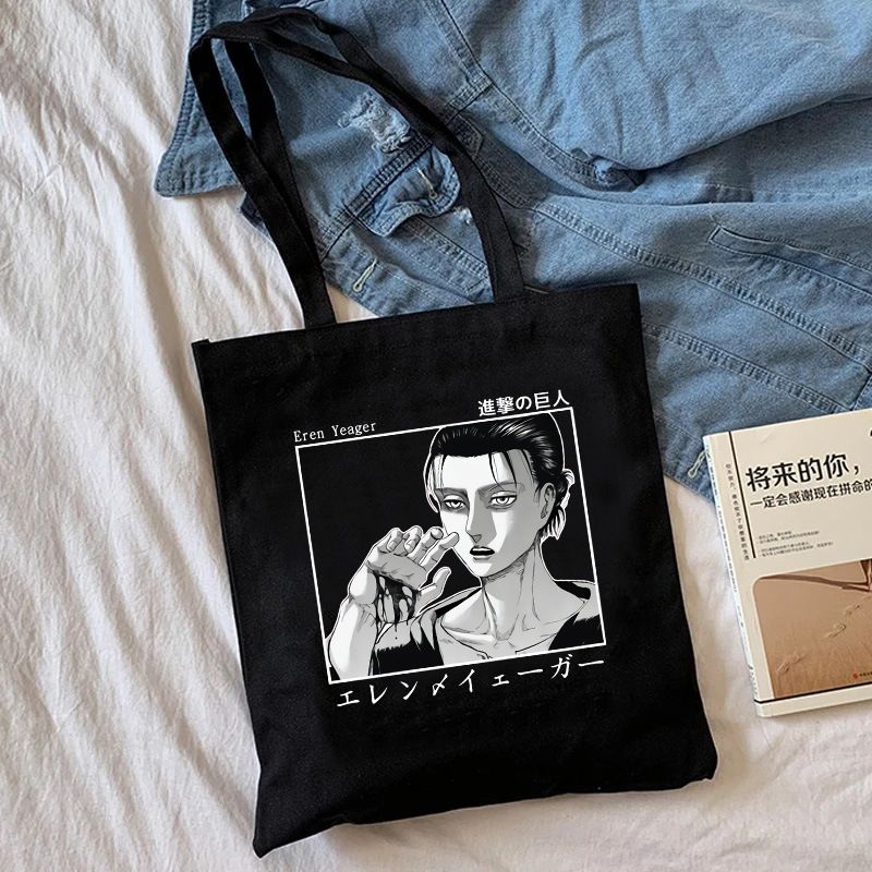 Fashion K Black Canvas Printed Anime Character Large Capacity Shoulder Bag,Messenger bags