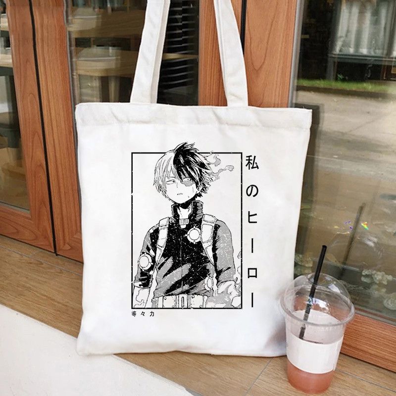 Fashion Zf Black Canvas Printed Anime Character Large Capacity Shoulder Bag,Messenger bags