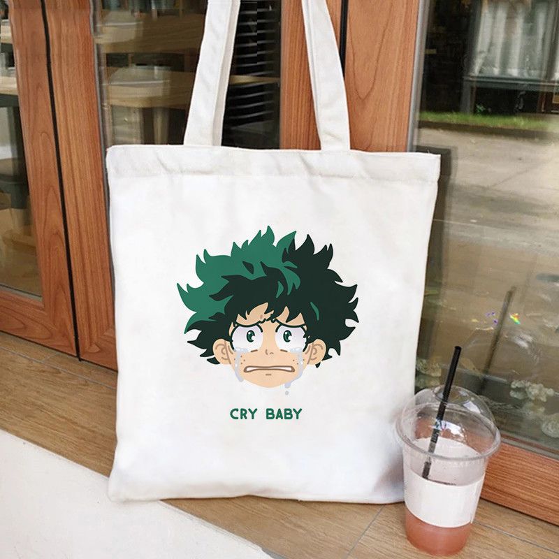 Fashion Wwhite Canvas Printed Anime Character Large Capacity Shoulder Bag,Messenger bags